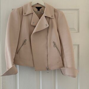 Ann Taylor Women's Blush Leather Jacket